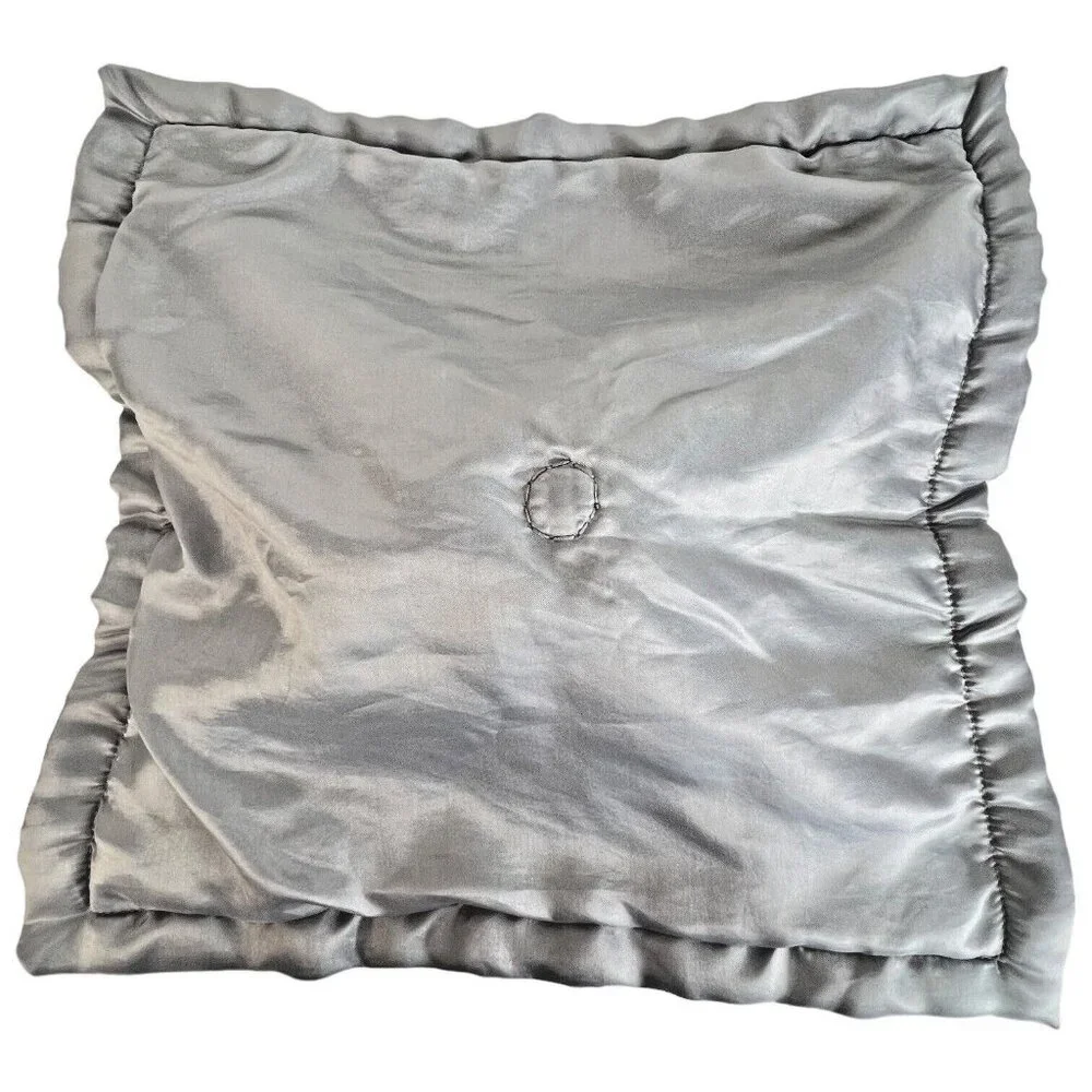 Carters Gray Elephant Lovey‎ Plush Soft Baby Security Blanket Satin Trim 15x14